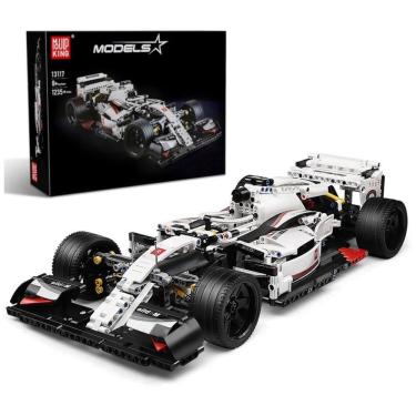 Imagem de Kit de Construção Carro de Corrida Fórmula 1 com 1235 Peças para Crianças e Adultos, Mould King Technik Sports Car, Branco