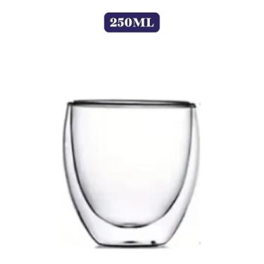 Imagem de Copo De Vidro Com Alça 250ml Caneca Frisada Tampa De Bambu Canudo Borossilicato Bebidas Geladas Quentes Chá Café Vedação Hermética (1)