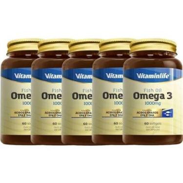 Imagem de Kit 5X Omega 3 1000mg - 60 Cápsulas - VitaminLife-Masculino