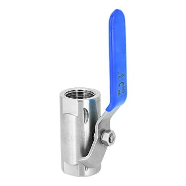 Imagem de Válvula de esfera larga rosqueada semi-aço 201 acessório mecânico de válvula flutuante de aço inoxidável (DN15 1/2")