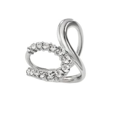 Imagem de Lenço de seda geométrica com strass broche para mulheres moda minimalista irregular linhas duplas xale cachecóis fivela fecho clipe anéis broches delicados acessórios de vestido de férias joias