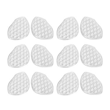 Imagem de CUOFYUNL 6 pares de inserções para o antepé Almofadas metatarsais transparentes de silicone Almofadas macias com pontos de massagem