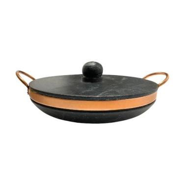 Imagem de Frigideira Paella De Pedra Sabão 28 Cm Com Tampa