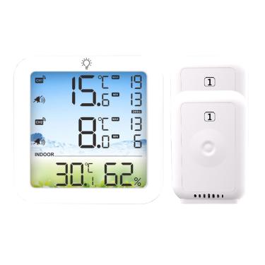 Imagem de Snsowed Termômetro Digital Sem Fio, Higrômetro Com Alcance de 328 Pés para Geladeira, Freezer, Interior, Exterior, Grande Display LCD, Monitor de Temperatura do Refrigerador, Sensor