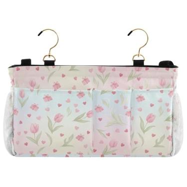 Imagem de Burbuja Organizador de armazenamento suspenso com 2 alças e ganchos para casa, faculdade, dormitório, beliche, cama de hospital