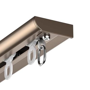 Imagem de Conjunto de trilhos de cortina de montagem no teto, sistema de divisão de sala resistente de 1-15 m para sala de estar, quarto, hospital, haste de teto de alumínio (B, 2,8 m)