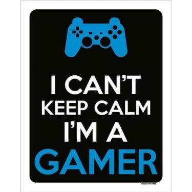 Imagem de Kit 5 Placas I Can'T Keep Calm Gamer Ps 27X35 - Sinalizo