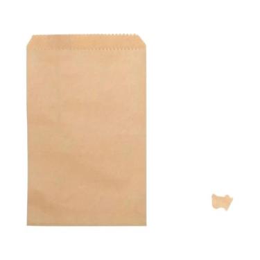 Imagem de Sacolas De Papel Kraft Natural De Grau Alimentício 50 Unidades 3x5 4x6