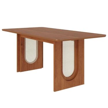 Imagem de Mesa de Jantar Valentina 6 Lugares Retangular Tampo Mdf 180x90cm Cinamomo Milani Movelaria