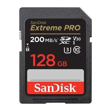 Imagem de Cartão de Memória SD Sandisk Extreme Pro para Gravação em 4K com Alta Velocidade 128GB