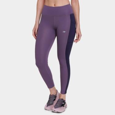 Imagem de Calça Legging New Balance Sport Pocket High Rise 27 Feminina, Roxo, G