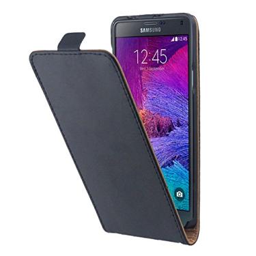 Imagem de Capa ultrafina de couro com botão magnético vertical para Galaxy Note 4/N910 (preta)