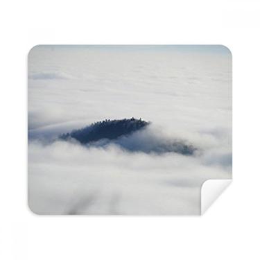 Imagem de Clouds Fog Sky Mountain Nature Forest Pano de limpeza de tela, 2 peças, tecido de camurça