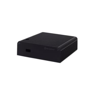 Imagem de Silverstone Tek Capa NUC de alumínio com tampa superior, 1 porta HDMI e 1 porta Thunderbolt - Preto PT14B-H1T1