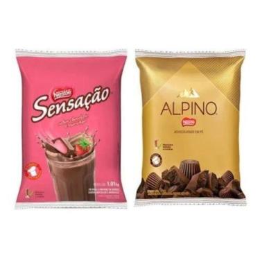 Imagem de Kit 1 Sensação + 1 Alpino Achocolatado Nestlé Pó 1Kg Cada - Nestle