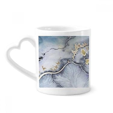 Imagem de Caneca de sombreamento em aquarela abstrata de tinta café cerâmica copo de coração de vidro