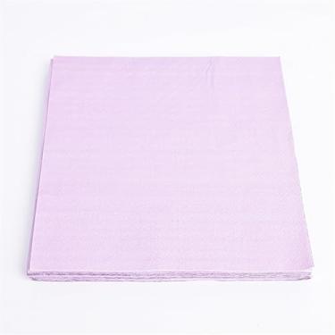 Imagem de Decoração de festa 20 pçs/lote Guardanapos de papel cor pastel PInk/chá de bebê azul arco-íris unicórnio decoração de festa crianças aniversário casamento 33 * 33 cm (cor: roxo)