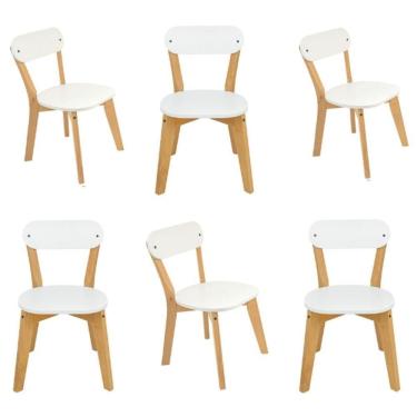 Imagem de Kit 6 Cadeiras Antonella Gamma Móveis Branco