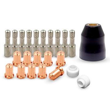 Imagem de PLAXCON Eletrodo de Plasma 9-6506 Ponta 9-6501 Anel Redemoinho 9-6507 Copo Escudo 9-6003 Kit para Dinâmica Térmica PCH25/38 PCH/M-26 PCH/M-28 PCH-40 Tocha de Plasma 23 peças