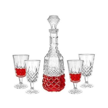 Imagem de Licoreira de Vidro 1L com 4 Taças Hauskraft - LICR-001