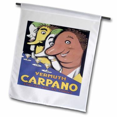 Imagem de 3dRose Fl_129944_2"Vintage Carpano Vermuth Publicidade Poster Bandeira de Jardim, 45 x 67