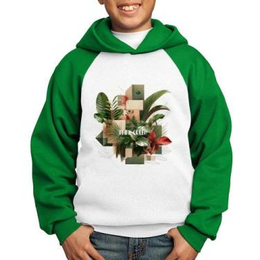 Imagem de Moletom Infantil Think Green - Foca na Moda, Branco, Verde, 12