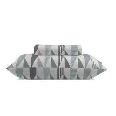 Imagem de Camesa by Gato Panda Jogo de Cama Solteiro Casal Queen Super Cotton, 2 ou 3 Peças, 100% Algodão, Lençol com Elástico e Fronha (Solteiro, Remo)