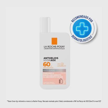 Imagem de Protetor solar facial anti-idade la roche posay anthelios hydraox toque seco com cor FPS60 50G
