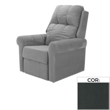Imagem de Poltrona Reclinável MH-1216 Herval Estofada sem Massageador Preta A