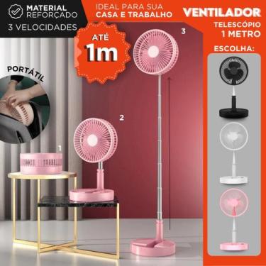 Imagem de Ventilador Telescópio Portátil 1 Metro  Dobrável, Recarregável USB, Si