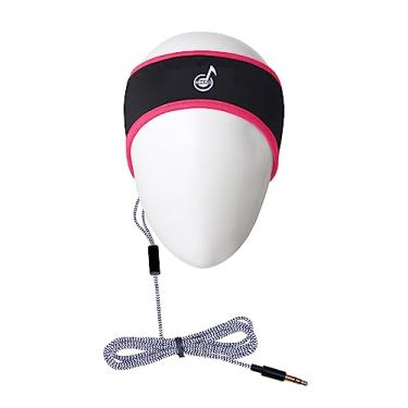 Imagem de MMUSS Faixa de cabeça estéreo para dormir com alto-falantes ultrafinos. Perfeito para dormir de lado, esportes, viagens, meditação, relaxamento (rosa)