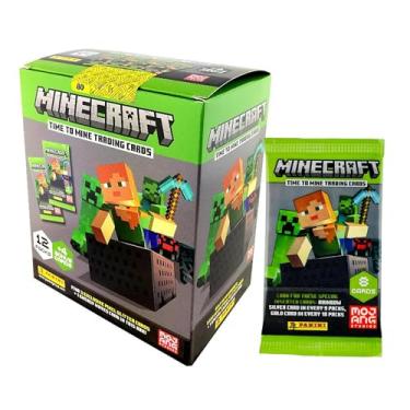 Imagem de Panini Minecraft Mega Box – Official Trading Cards, 72 Cards per Box, Exclusive Foil Parallels, Rare Inserts, Great Gift for Kids & Gamers