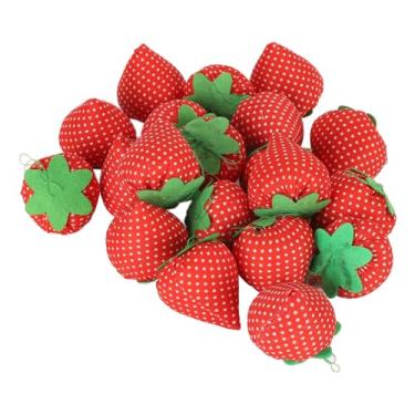 Imagem de Zerodis Core de Algodão Macio, Almofadinha Em Forma de Morango, Pacote de 20, Ideal para Costura, Acolchoado e Artesanato, Amplamente Aplicável Ao Uso Diário, Reduza o Tempo de Pesquisa