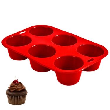 Imagem de Forma Para 6 Cupcakes Em Silicone - 24x16,5x3,5 Cm - Uni Home