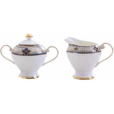 Imagem de Conjunto De Açúcar E Leiteira De Porcelana, Conjunto De Servir Café, Jarro De Leite De Porcelana E Conjunto De Açucareiro Estilo Europa Lindamente Glazed Jarro De Creme Jarra D, 2pcs