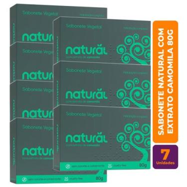Imagem de Kit c/ 7 Sabonete Vegano Natural com extrato Camomila 80g - Orgânico N