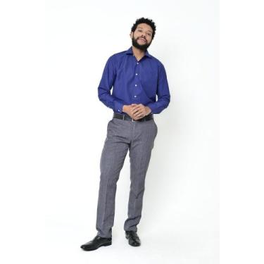 Imagem de Camisa Social Masculina com Bolso e Colarinho Italiano - Camisaria Col