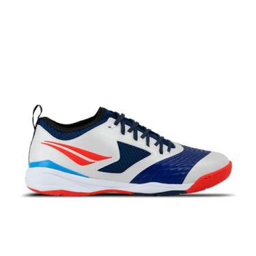 Imagem de Chuteira Penalty Max 1000 Ecoknit Futsal Branca e Roxa 36