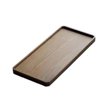 Imagem de Bandeja simples, pequena, retangular, mesa de chá, para uso doméstico, madeira maciça, palete
