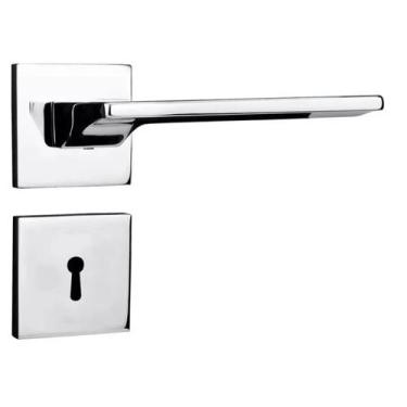 Imagem de Fechadura Safira Interna Roseta Quadrada Cromado 55mm União Mundial - 