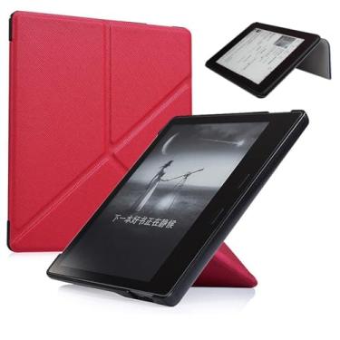 Imagem de Yzlvigrous 7 Polegadas Capa para Kindle Oásis 9/10ª Geração 2017/2019, Cobertura de Casca de Origami Ultrafina com Tampa Traseira de PC com Recurso de Vigília do Sono Automático