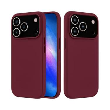 Imagem de Capa Capinha Case Premium Compatível Com iPhone 17 PRO Aveludada Anti Impacto Reforçada Silicone Emborrachado Com Proteção De Câmera (VINHO)