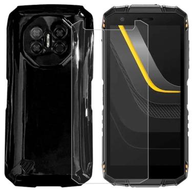 Imagem de NEOYUKL Capa para Doogee Fire 3 Pro, 【5,45"】 Protetor de tela 【1 unidade】, capa de proteção contra choques à prova de choque preta