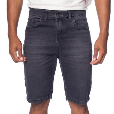 Imagem de Bermuda Jeans Masculina Dixie Toque Suave Preto, Preto, 44