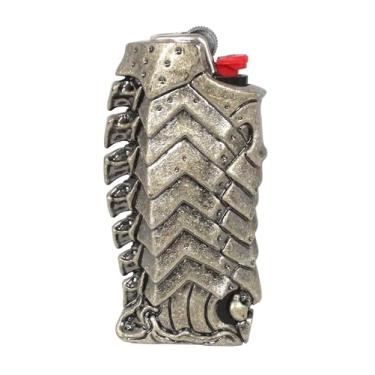 Imagem de HUMWE Estojo de metal resistente de 122 g para isqueiro BIC Ornamento criativo (bonze)