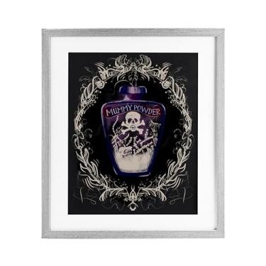 Imagem de Stupell Industries Mummy Powder Jar Impressão emoldurada preta sob vidro, design por Connie Summers, 16 x 13