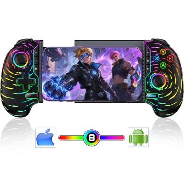 Imagem de Controle de jogo móvel para iPhone/Android com joystick Hall, controle de telefone sem fio com suporte para capa de celular, compatível com Xbox Game Pass, Steam Link, Call of Duty, Minecraft, Roblox