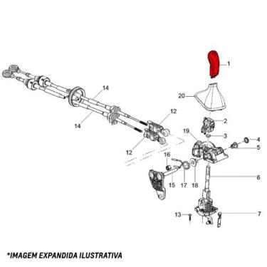 Imagem de Alavanca Do Cambio Automatico Pecas Genuinas Gm Sonic 2012 A 2014 9539