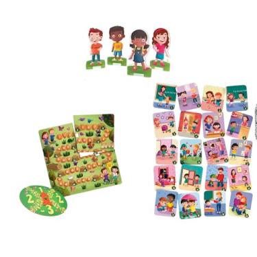 Imagem de Jogo Palavras Mágicas, Educativo, Alfabetização, 2 a 4 Jogadores, +3 Anos, MDF/Papel/Plástico, Colorido, Inclui Tabuleiro 44x45cm, 20 Cartas, Roleta