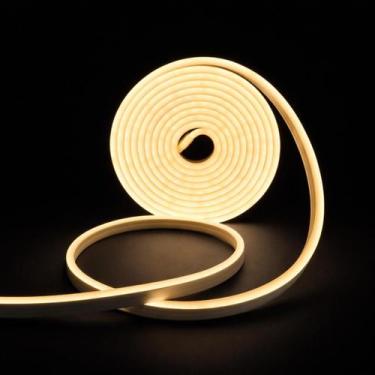 Imagem de Fita Led Neon Flexivel 120Led Branco Quente IP65 5 Metros - Golf